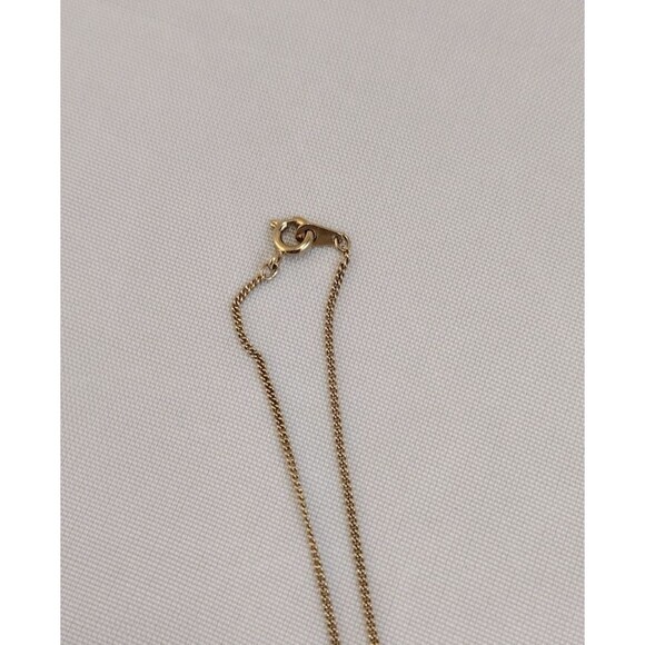 10K Gold Plated Colver Necklace Enamel Charm Pendant Shamrock Signed SD 18" - Picture 2 of 6